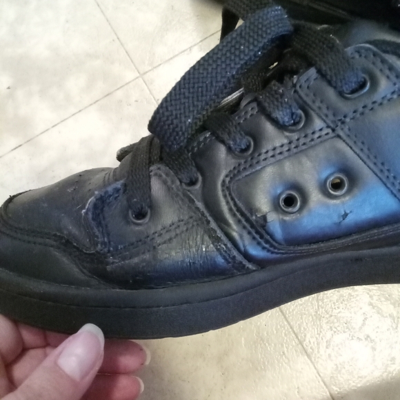 Safetrax Kobe slip resistant black leather work shoes Mens size 10 - Picture 6 of 8